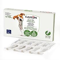 CAMON | Spot-On Protection Cane (0-10kg), 5 Fiale da 3ml con Olio di Neem, Naturale e Efficace