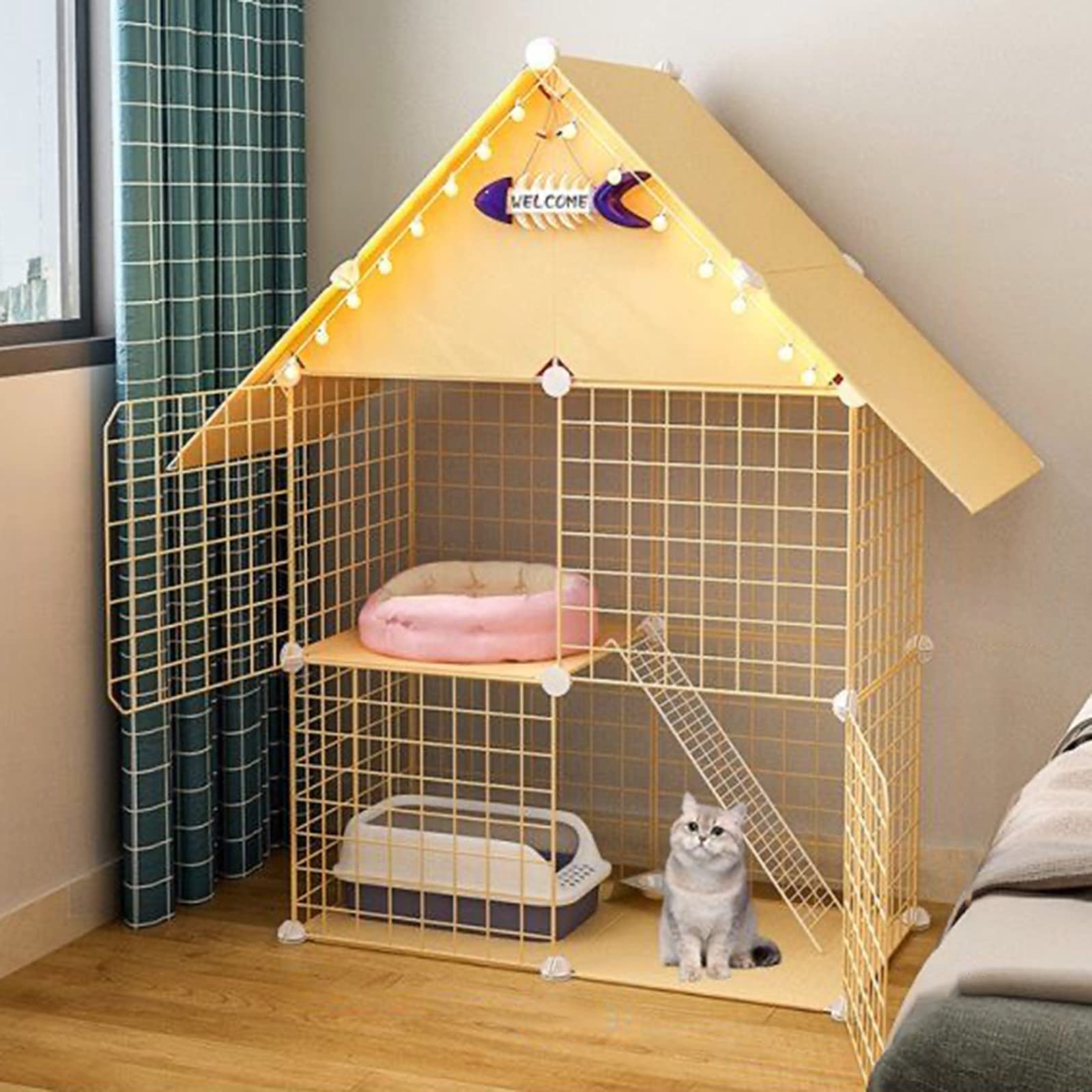 Cage chat d'intérieur pliable résout le manque d'espace - 6