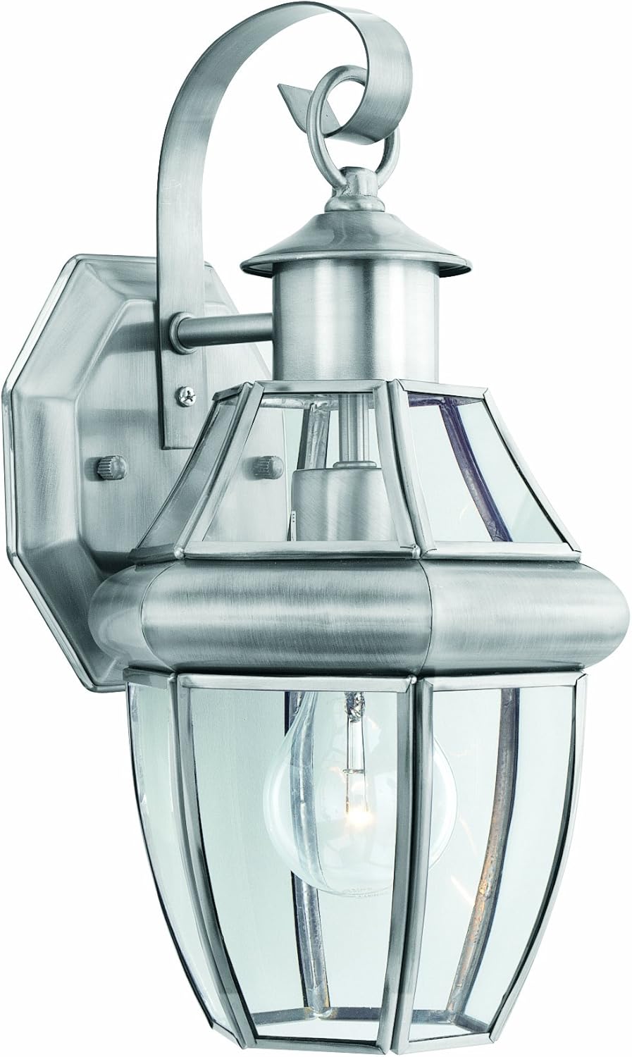 Thomas Lighting SL941378 Heritage Collection 1 Light Outdoor Wall Sconce, Brushed Nickel