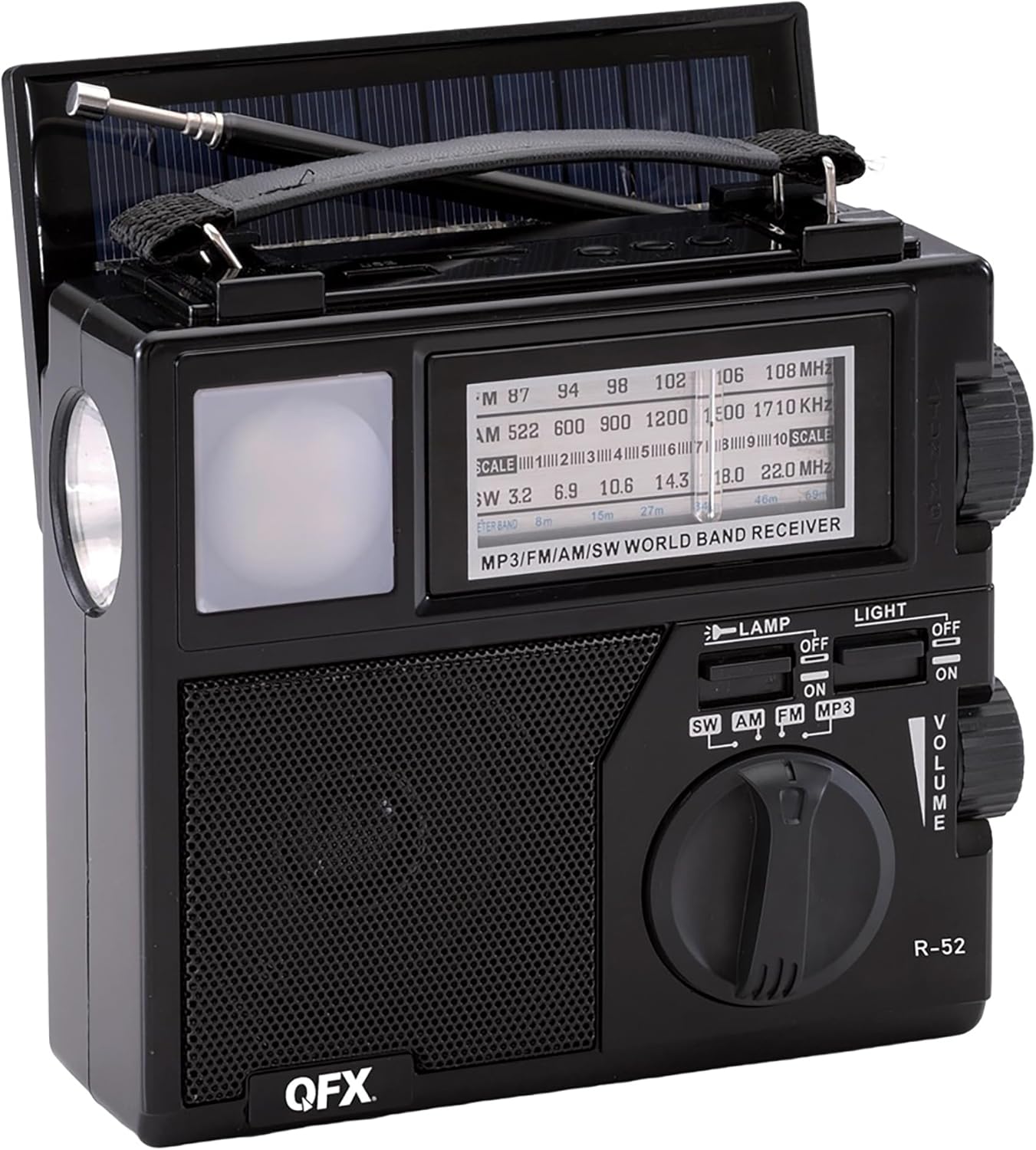 Solar Powered Emergency Ready Bluetooth Radio + Flashlight
