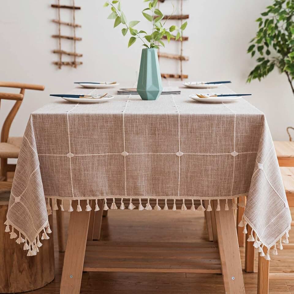 Tovaglia Lara Morada 140x240cm - Cotone Ioneta 70/30, Beige, Per 12 Posti - Foto 3