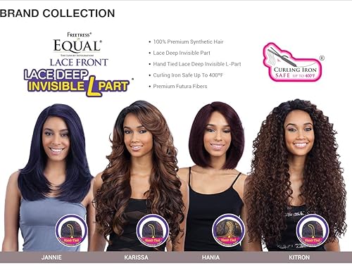 Miniatura 6 de FreeTress Peluca delantera con lazo invisible Por Karissa largo