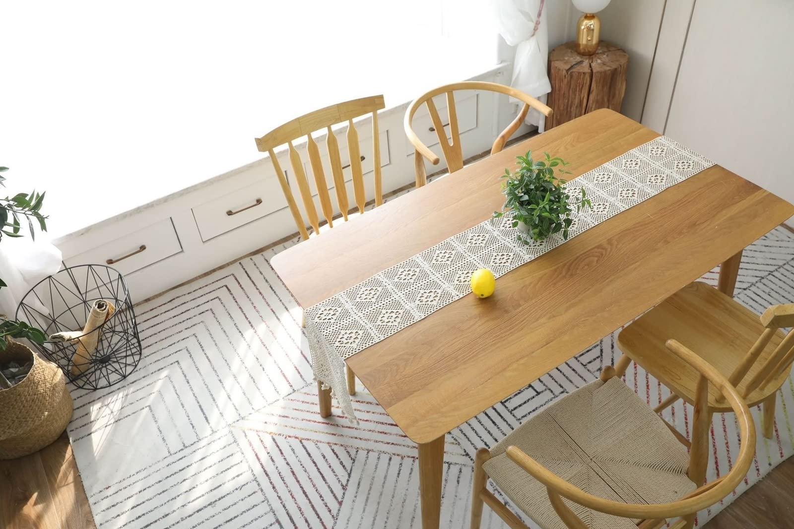 Bieżnik na stół Boże Narodzenie, beżowy świąteczny bieżnik na stół koronka puste kwiaty poliester bieżnik na stół 24 x 240 cm dekoracja kuchni dekoracje stołu