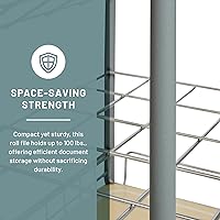 Vista 4 de Pemberly Row Archivador tubular de alambre de acero - 20 compartimentos