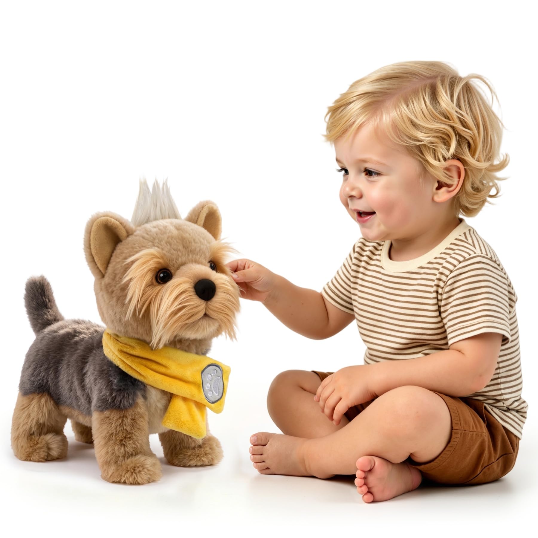TUMAMA KIDS Cane Interattivo Cammina e Abbaia Giocattoli di peluche | Giocattolo elettronico che canta, abbaia e muove la coda; peluche con comando vocale – Giocattolo per bambini e bambine