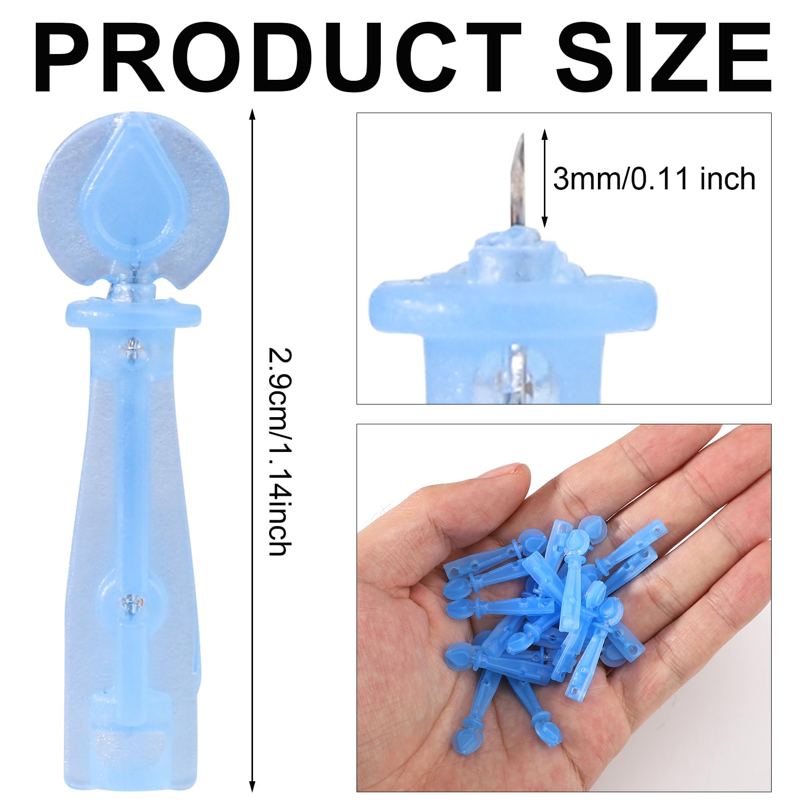 100pcs Pimple Needles and 72 Dots Acne patches, Blackhead Blemish Remover Safe Effective Removal Acne Pimple Extraction Needle for Beauty Face Skincare Tool - Image 2
