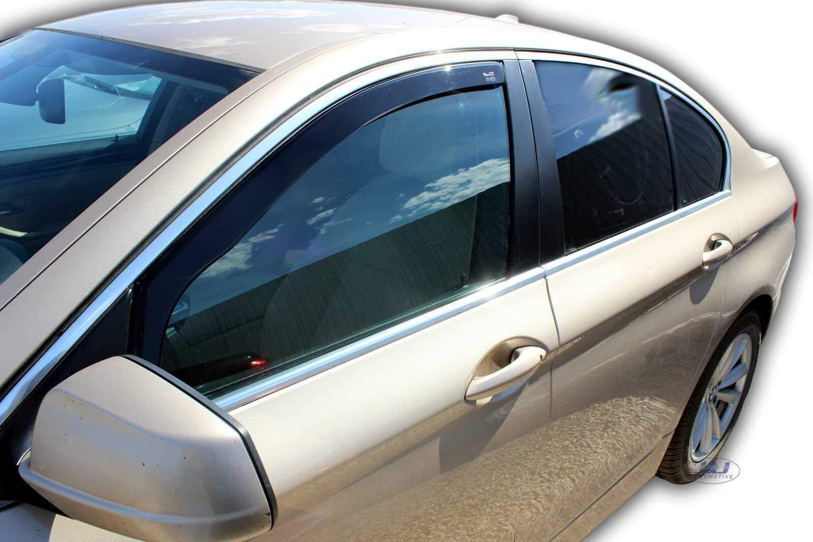 J&J Automotive | Deflettori D'Aria Antiturbo Per 5 Series F10 / F11 4/5-Porte Berlina / 5-Porte SW Wagon 2010-2017, Set di 2 Pz, Nero, Antivento