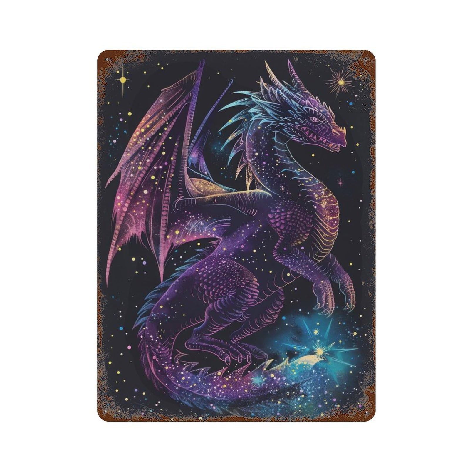 Legendary Creature Distressed Metal Wall Sign 15.7"x11.8", Industrial Home Decor for Garage, Pub Or Kitchen