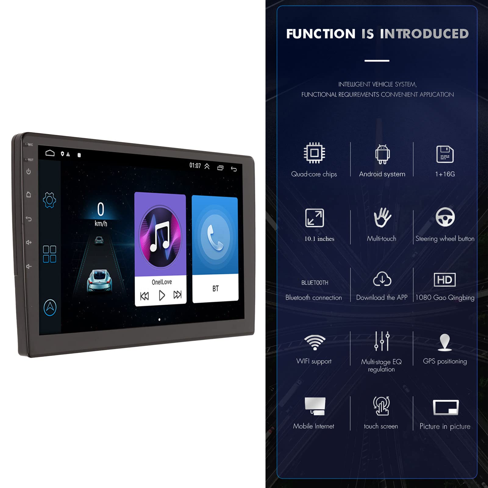 Asixxsix Navegador GPS para Automóvil, 1GB 16GB LTE WiFi RV Camión Navegación GPS con Pantalla Táctil de 10.1 Pulgadas,Cámara de Visión Trasera, Radio FM, de Navegación GPS Universal