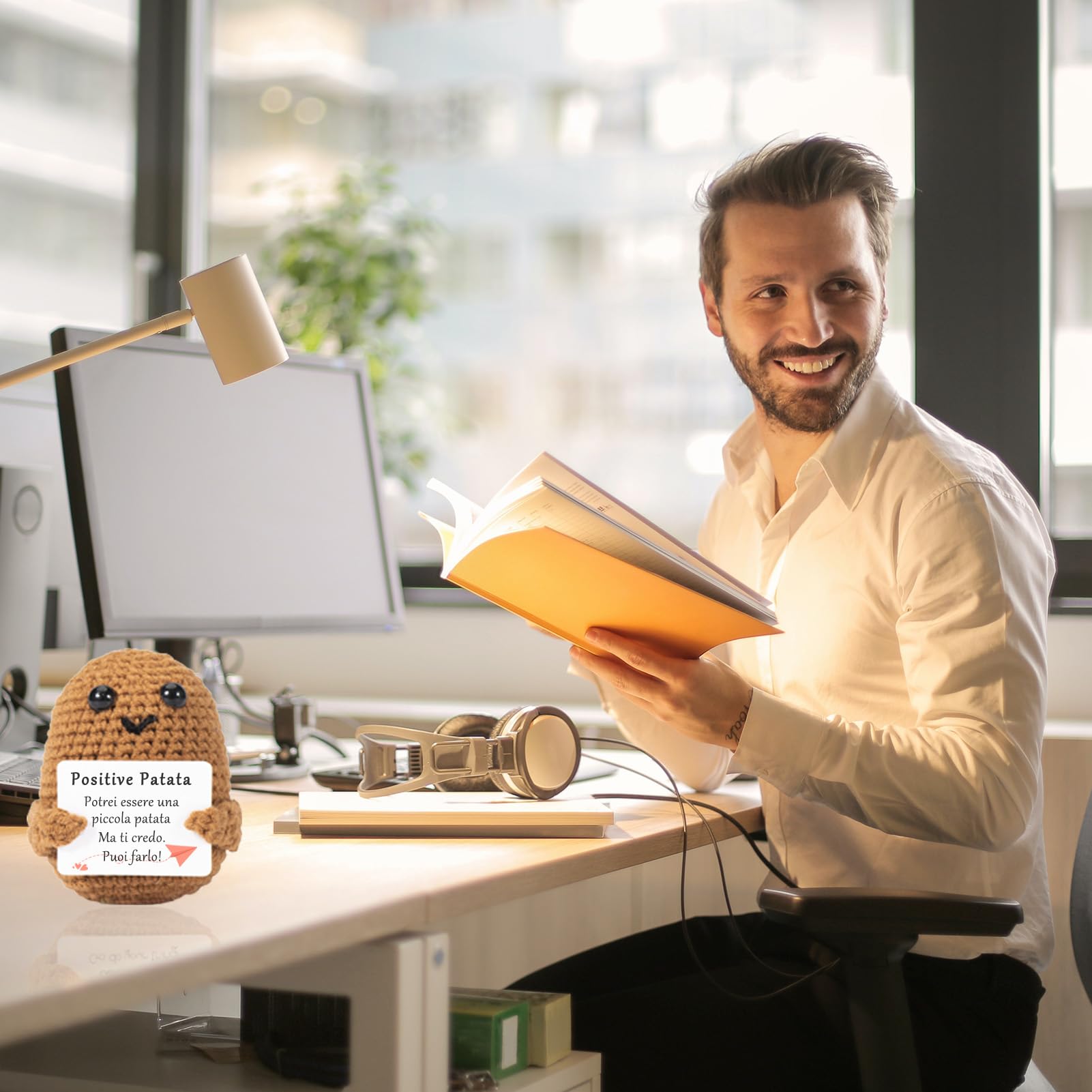 XBOCMY Regali divertenti, patate italiane, idee interessanti, compleanni per uomini, donne, coppie e adolescenti, oggetti per ufficio di colleghi, peluche insoliti, bambole umoristiche di ispirazione