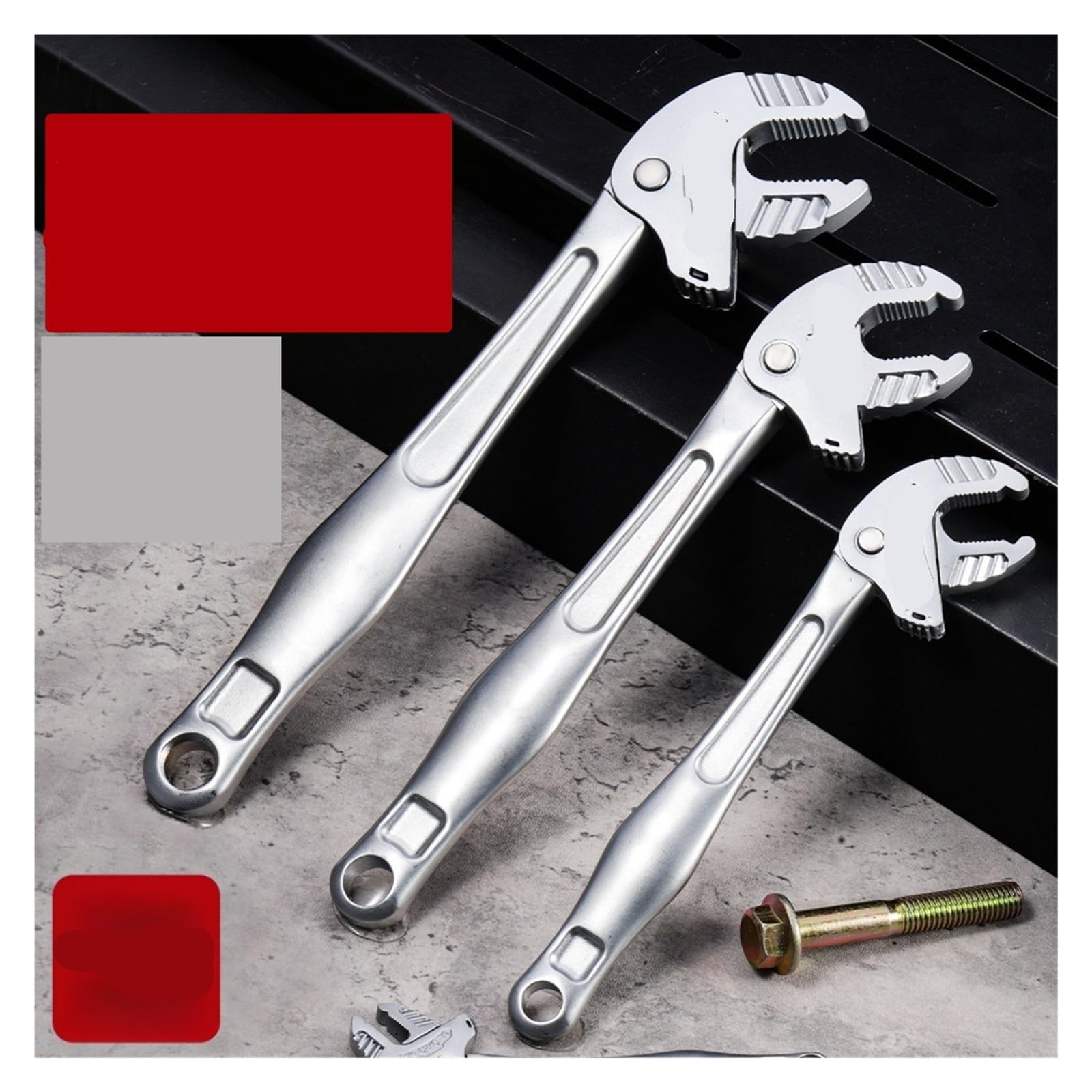 Pinza a Pappagallo Installazione della flangia tubazione chiave a granchio regolabile autoserrante a cricchetto for la riparazione del telaio automobilistico(16-19mm)