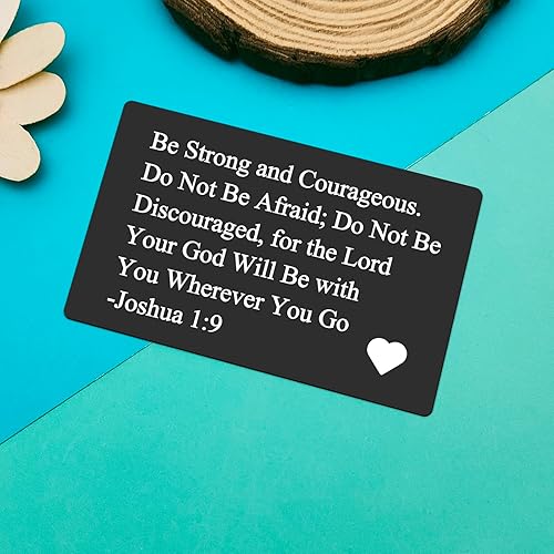 Miniatura 4 de Regalo religioso para cartera de metal cristiano, regalos inspiradores para hombres y mujeres, versículo de la Biblia, regalo de aliento grabado,