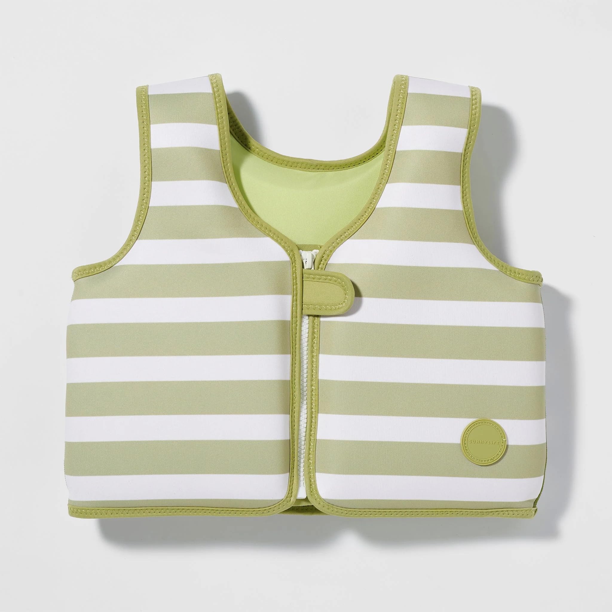 Photo 1 of **ZIPPER MISSING** SUNNYLiFE Swim Vest - Constructed with Neoprene Plus a Secure Front Zip and Develop Water Confidence. | Toddler Swim Vest (Into The Wild Khaki, 3-6)