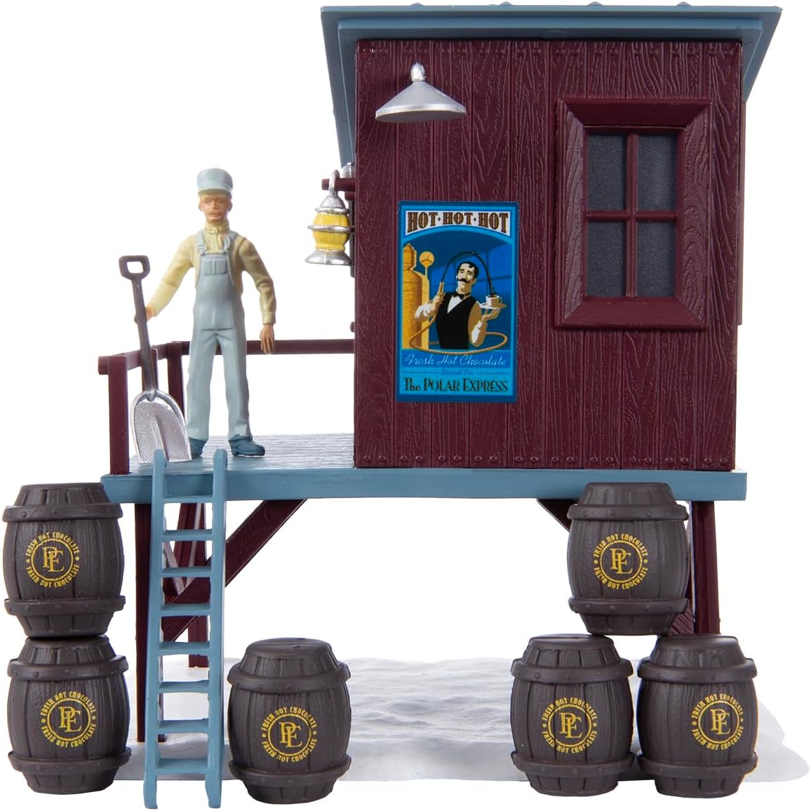 Lionel The Polar Express, Electric O Gauge Model Train Accessories, Barrel Shed (Non-Illuminated, Plastic Barrels, GL)