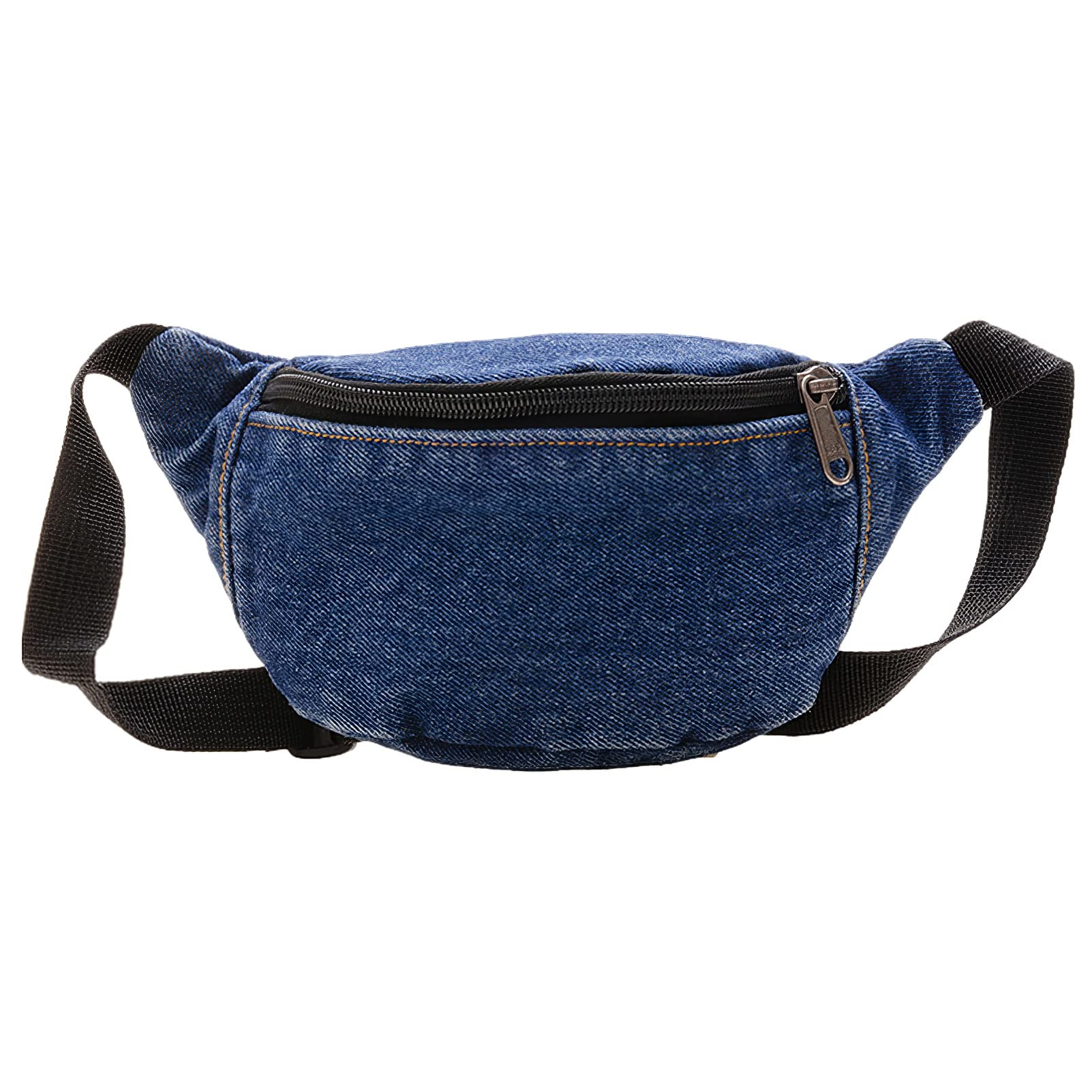 amokk Canvas Fanny Pack for Kids Crossbody Waist Bag for Unisex Toddler Boys Girls (Dark Denim)