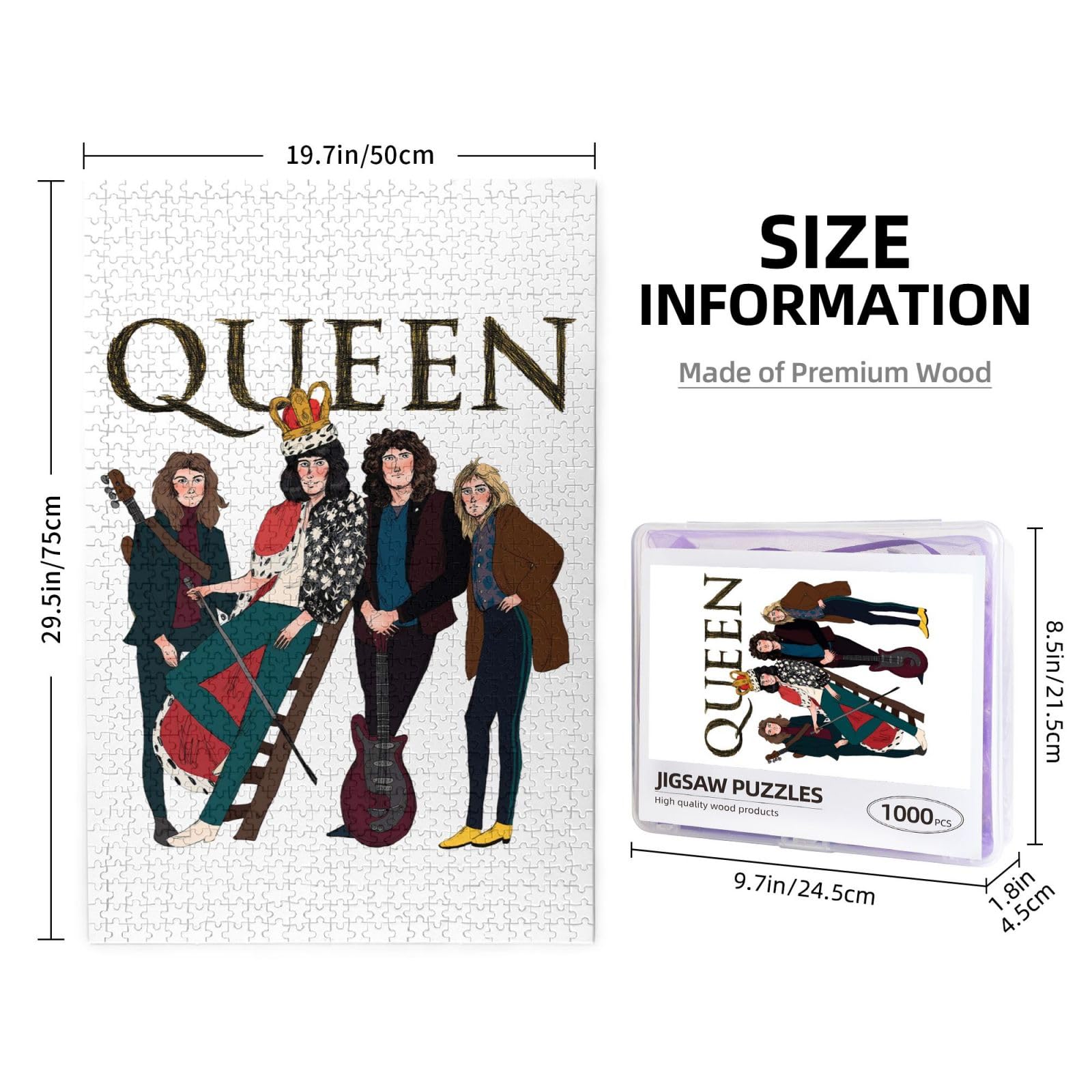 Amazon.co.jp: 1000ピース ジグソーパズル Queen クイーン バンド 木製