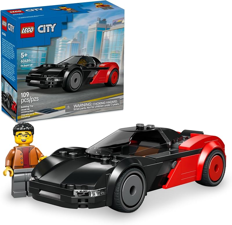 LEGO City Supercarro Elétrico e Minifigura 60486 (109 Peças)