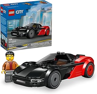 LEGO City EV Supercar - Juguete de construcción para niños, juego de simulación para niños y niñas, a partir de 5 años, juguete deportivo con minifigura de conductor, idea de regalo para cumpleaños