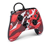 Vista 3 de PowerA Enhanced Wired Controller for Xbox Series X S - Red Camo, gamepad, wired video game controller, gaming controller, works with Xbox One Arco