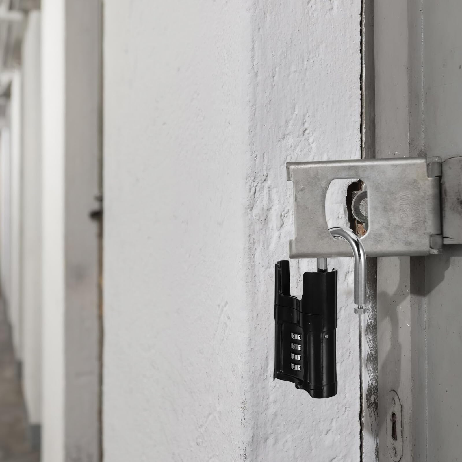 Gatuida Candado de Combinación Resistente Intemperie de Aleación de Zinc para Puertas Exteriores, Cobertizos y Almacenes con Código Reiniciable