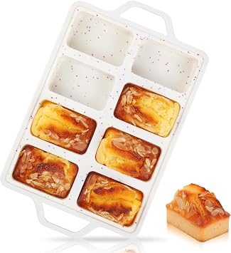Rectangular Silicone Muffin Pan with Metal-Reinforced Frame, BPA-Free Non-Stick Baking Tray, Oven & Dishwasher Safe Cupcake Mold