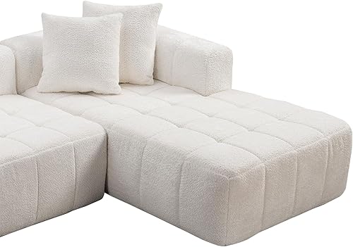 Miniatura 4 de GDFStudio Sofá modular de 4 plazas de 108 pulgadas, sofá modular con diván en forma de L, asiento profundo minimalista, sin huesos, sofás y sofás
