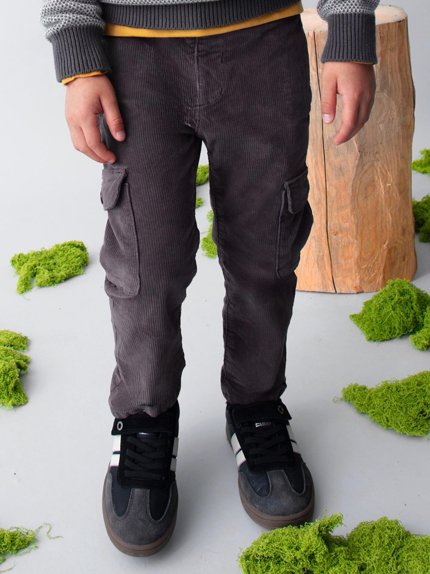 Mayoral Pantalon Cargo Pana para niño Pizarra