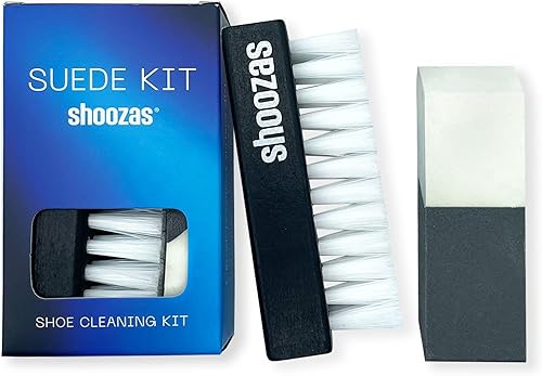 Shoozas Kit de limpieza de zapatos sin desorden, potentes y delicados, secado rápido, no tóxico, seguro en todos los materiales.