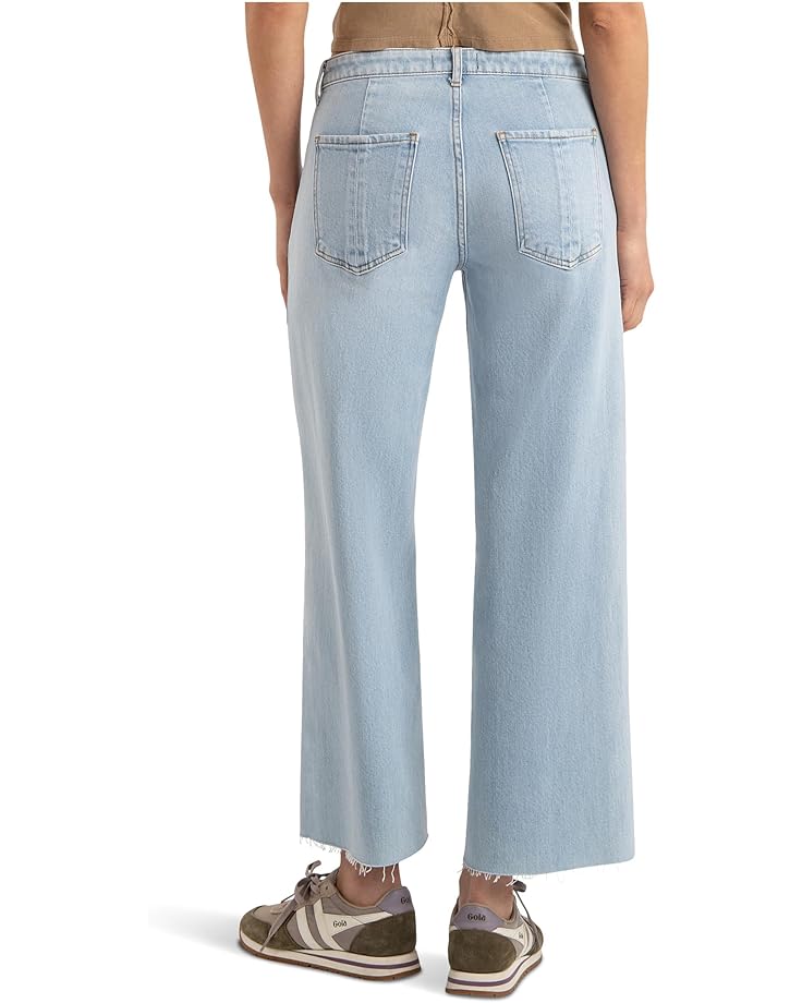 KUT from the Kloth Meg High-Rise Wide Leg Patch Pockets Exposed Button with Raw Hem - #3 of 3