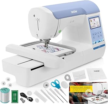 Brother PE900 Embroidery Machine, 5" x 7" Field Size, Cuts Jump Stitches, Wireless, WLAN, Includes Mr. Vac & Mrs. Sew - Embroidery Magic Quick Start Video