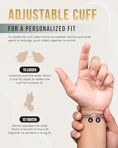 Vista 7 de MagnetRX Pulseras magnéticas de cobre – Pulsera efectiva de cobre puro para hombres y mujeres – Brazalete magnético ajustable de cobre