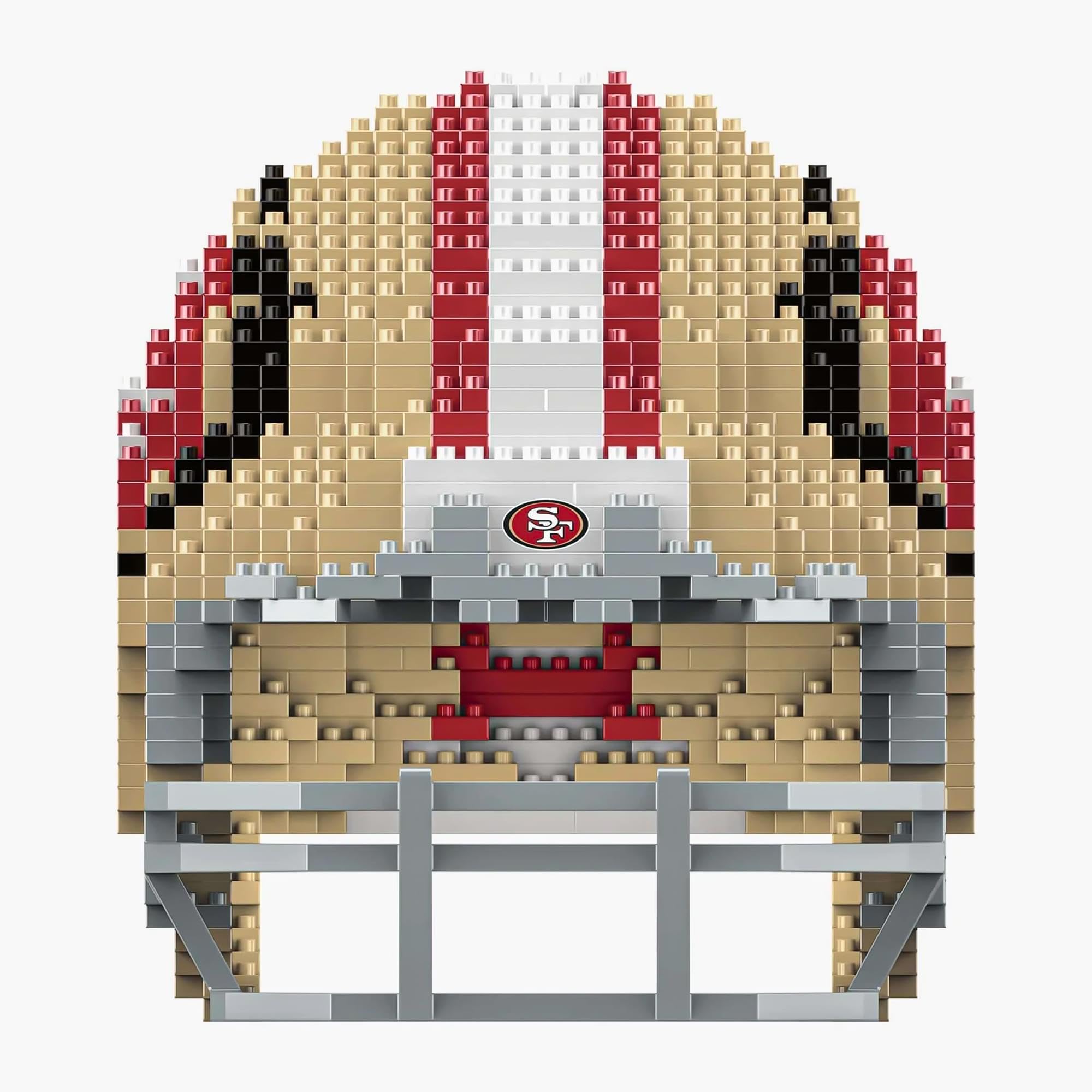 FOCO San Francisco 49ers NFL 3D BRXLZ Puzzle Replik Helm Set, Einheitsgröße