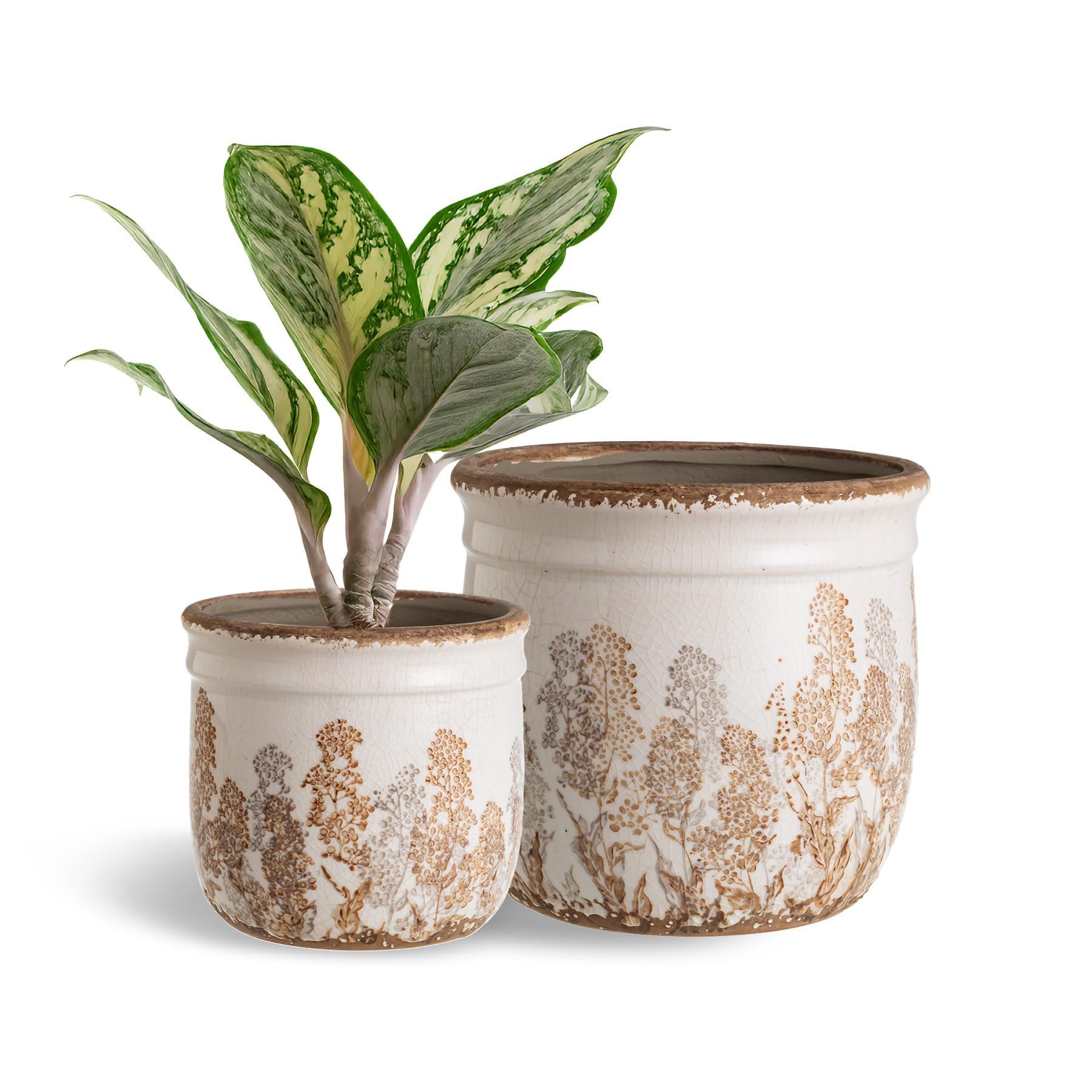 SURE YUESI Set of 2 Ceramic Planters