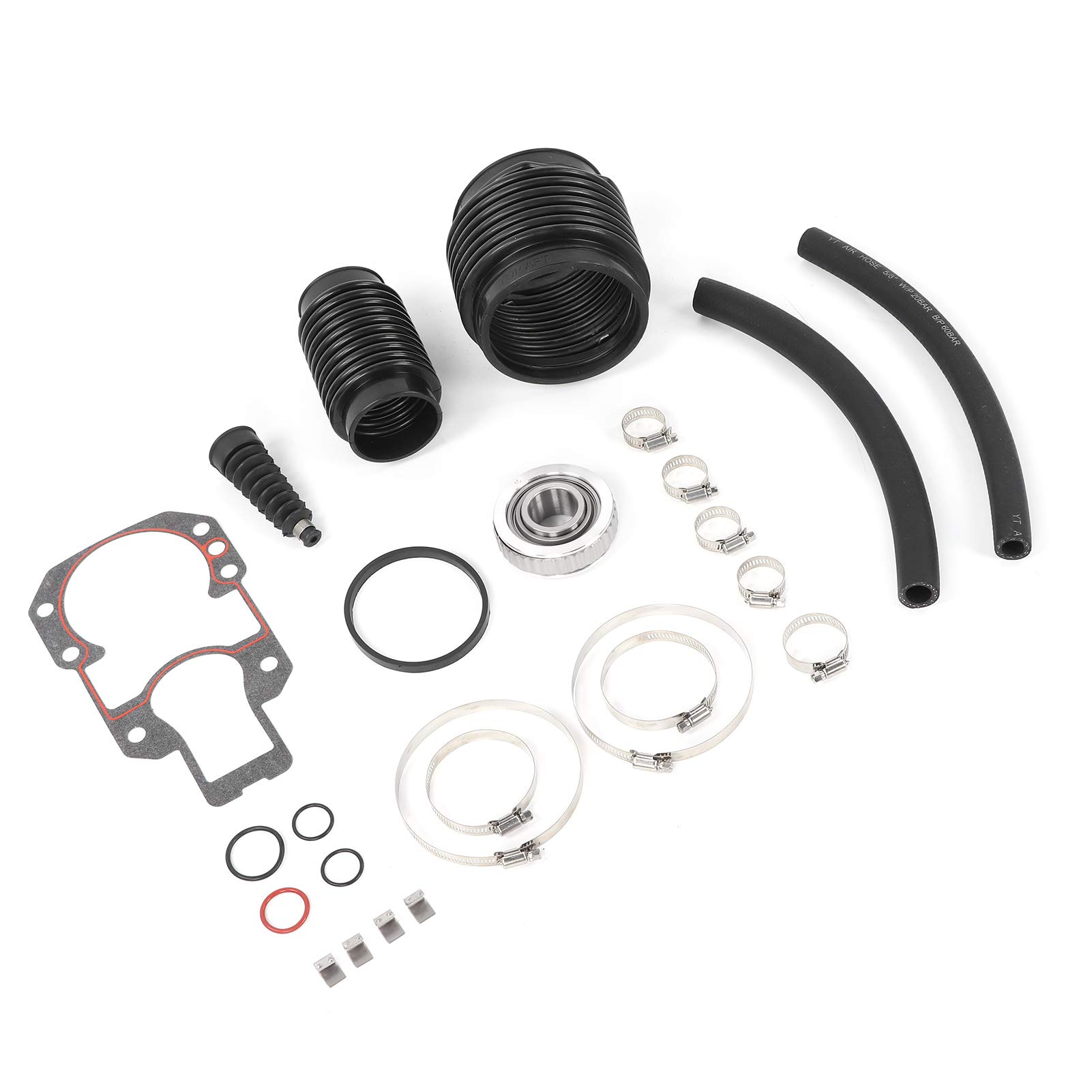 Kit di Riparazione per Poppa con Soffietto Fuoribordo per Mercruiser Alpha One Gen 1 1977-1990 - Acciaio Inossidabile e Gomma di Grado Marino con Installazione Semplice