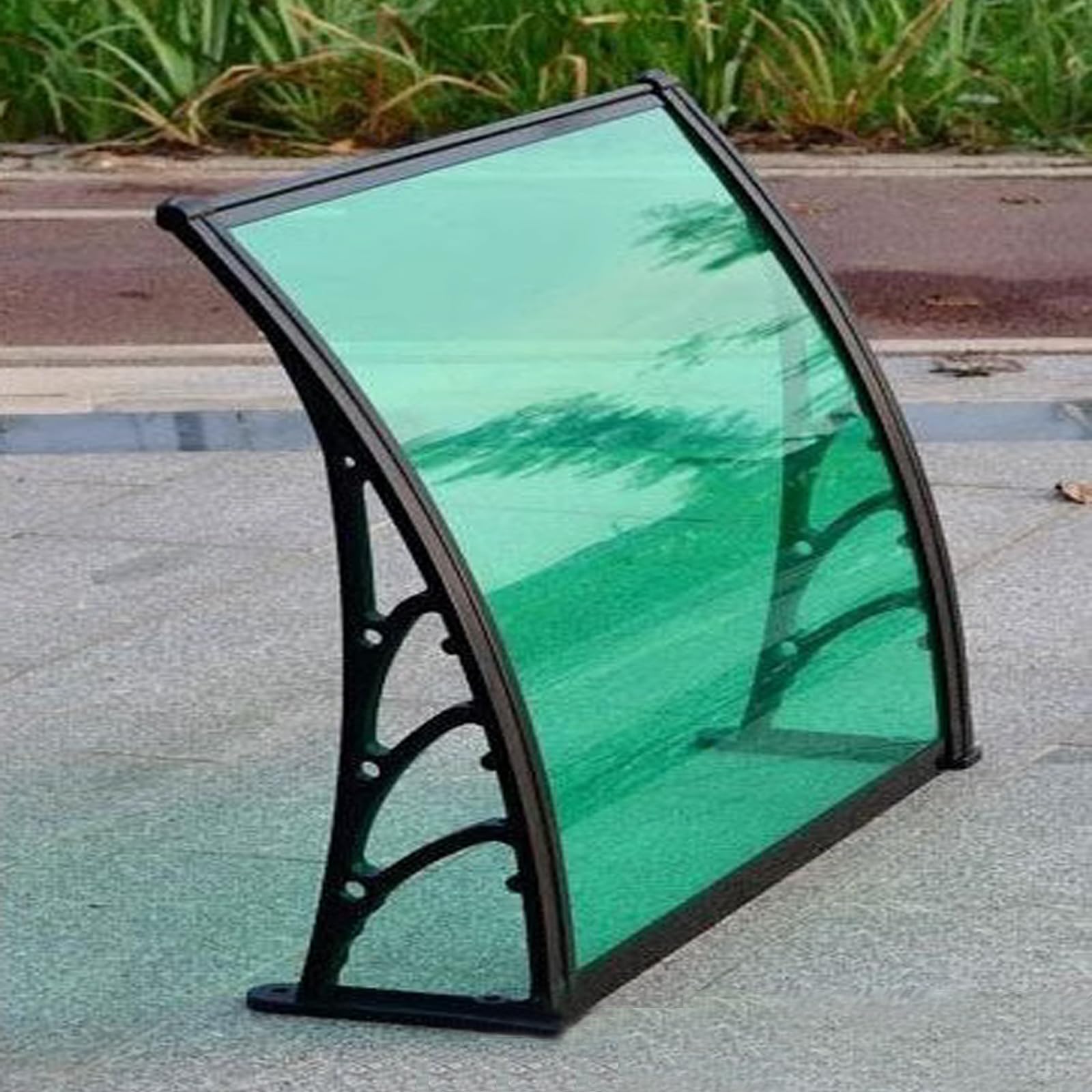 Auvent de porte en polycarbonate 119x231 cm pour abriter votre entrée avec style