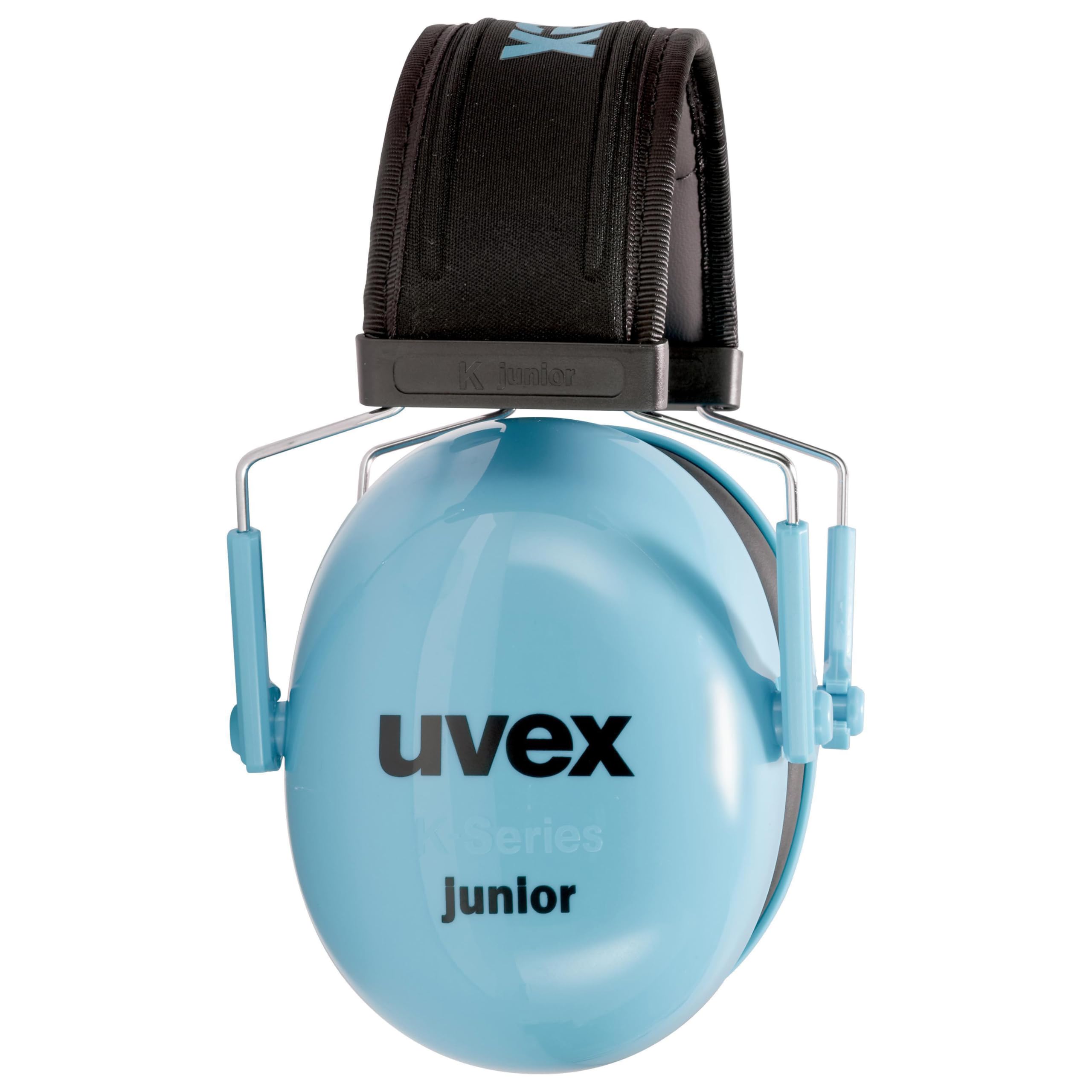Uvex K junior - gepolsteter Kapselgehörschutz für Kinder - SNR 29 dB & längenverstellbar - blau, schwarz