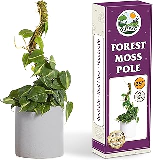 DUSPRO 2 Pack 25 Inch Bendable Moss Pole Plant Support Monstera, Plant Stakes, Monstera Plant Support, Plant Sticks to Hold up Plants, Plant Support/Plant Trellis for Climbing Plants Indoor