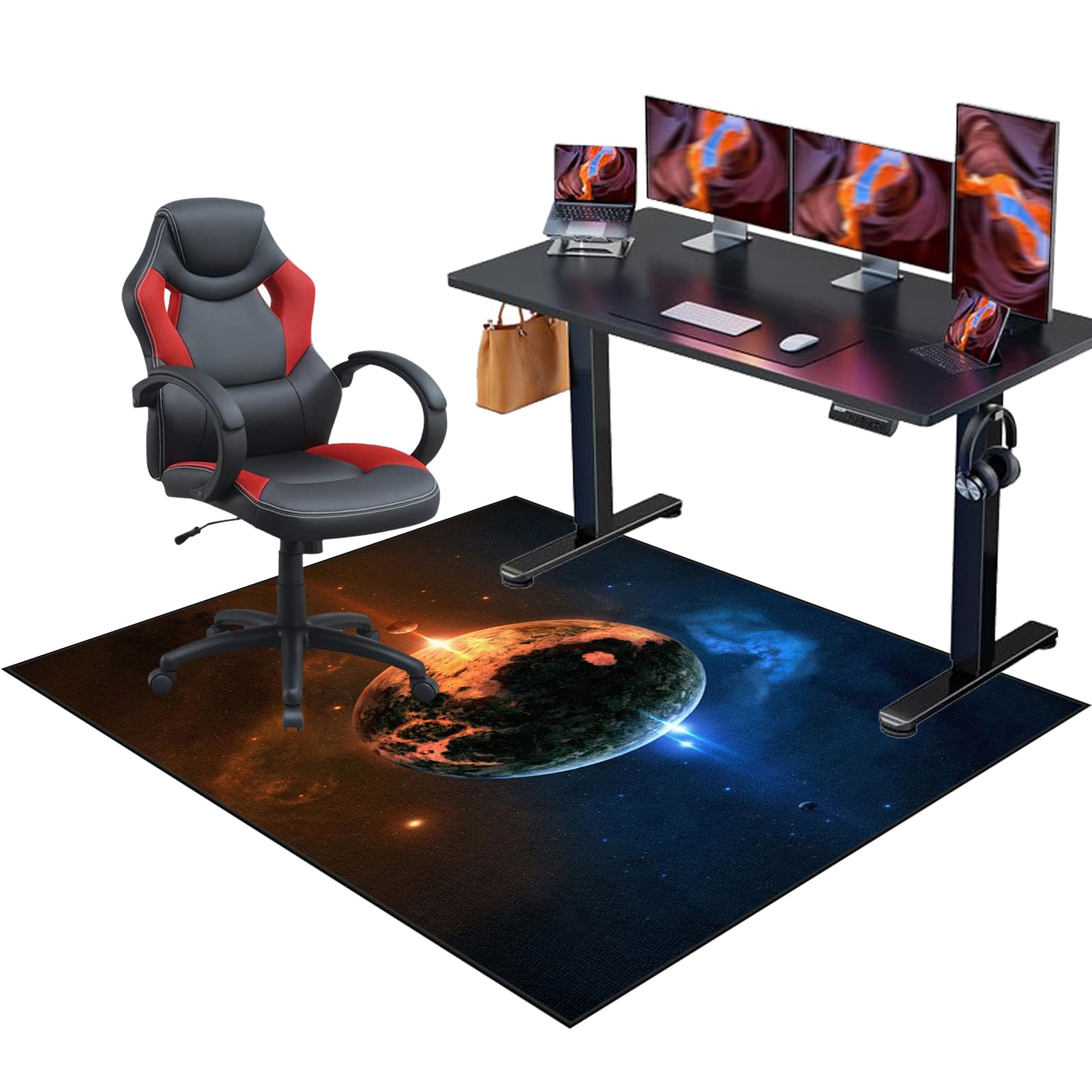 80 x 160 cm Gaming bürostuhl unterlage, Schreibtischstuhl Unterlage Teppich, Bodenschutzmatte Bürostuhl, Schutzmatte für Laminat, Bürostuhl Matte, Bodenschutz für Harte Böden Parkett Rollstühle