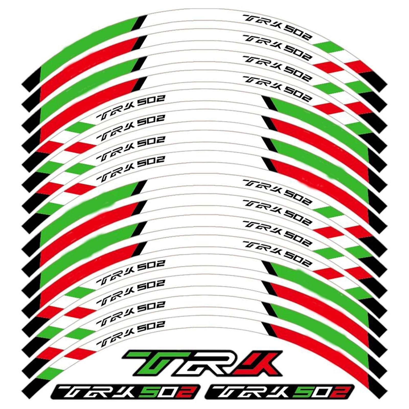 Decorative Stickers Strips Reflective Decal Motorcycle Accessories Rim Stripe Tape for Benelli TRK 502 TRK502 Trk502(Green)
