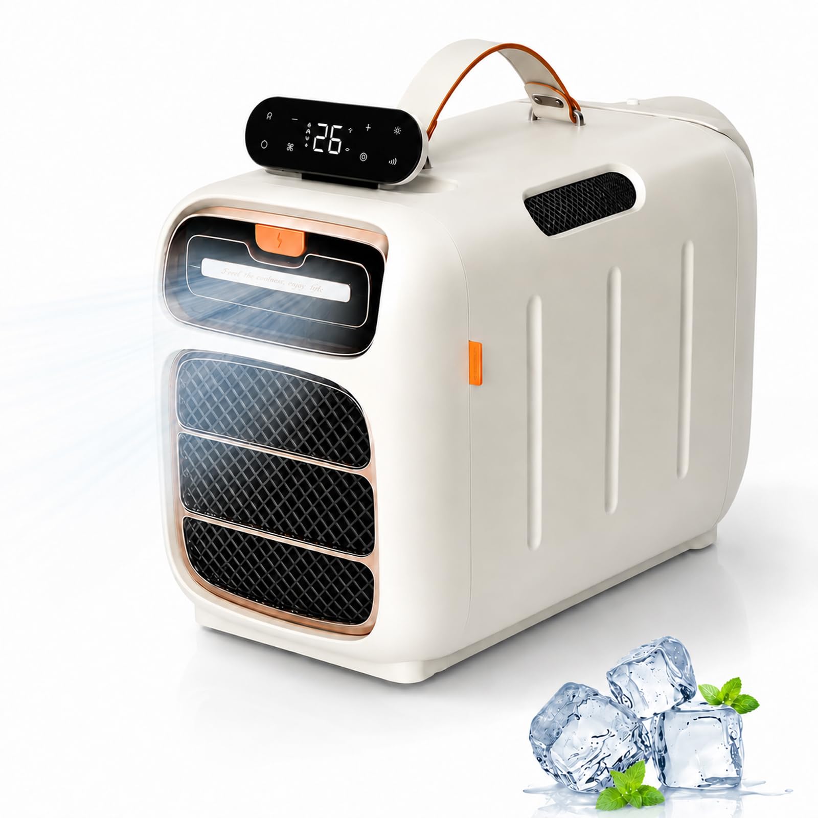 Portable Air Conditioner for Caravan, 4800 BTU Cooling, 45dB Low Noise, 1–12H Timer, Compact Cooler for Camping and Small Rooms
