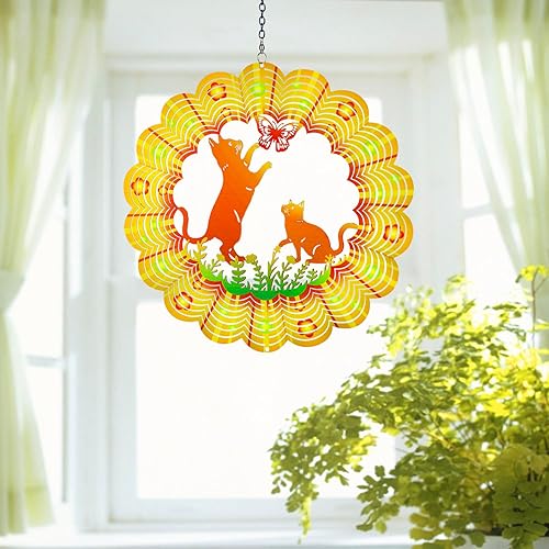 Miniatura 31 de Molinillos de viento de elefante, regalos de elefante para mujeres/hombres, 12 pulgadas, acero inoxidable 3D, colector de viento de metal, escultura