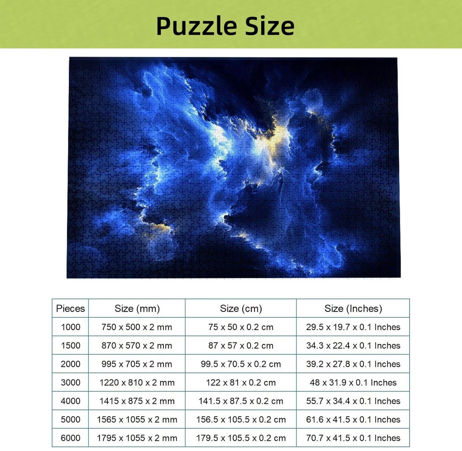 Niebieskie puzzle 3000 sztuk, puzzle w chmurze 3000 sztuk dla dorosłych i nastolatków, drewniane puzzle z wykwintnym opakowaniem, rodzinne gry edukacyjne, dekoracje domu, prezent dla dorosłych H-6541