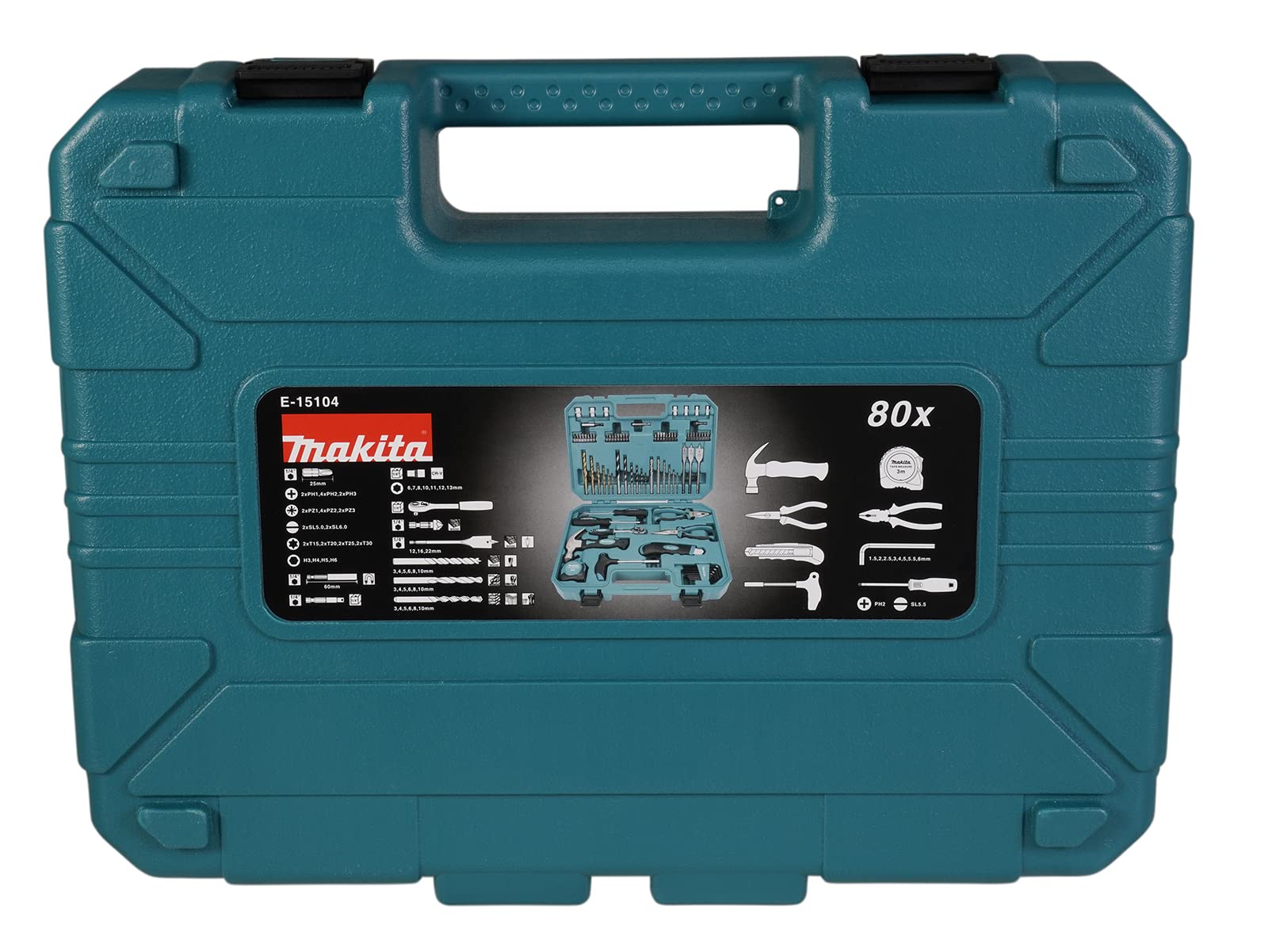 Makita E-15104 80-częściowy zestaw narzędzi ręcznych i bitów