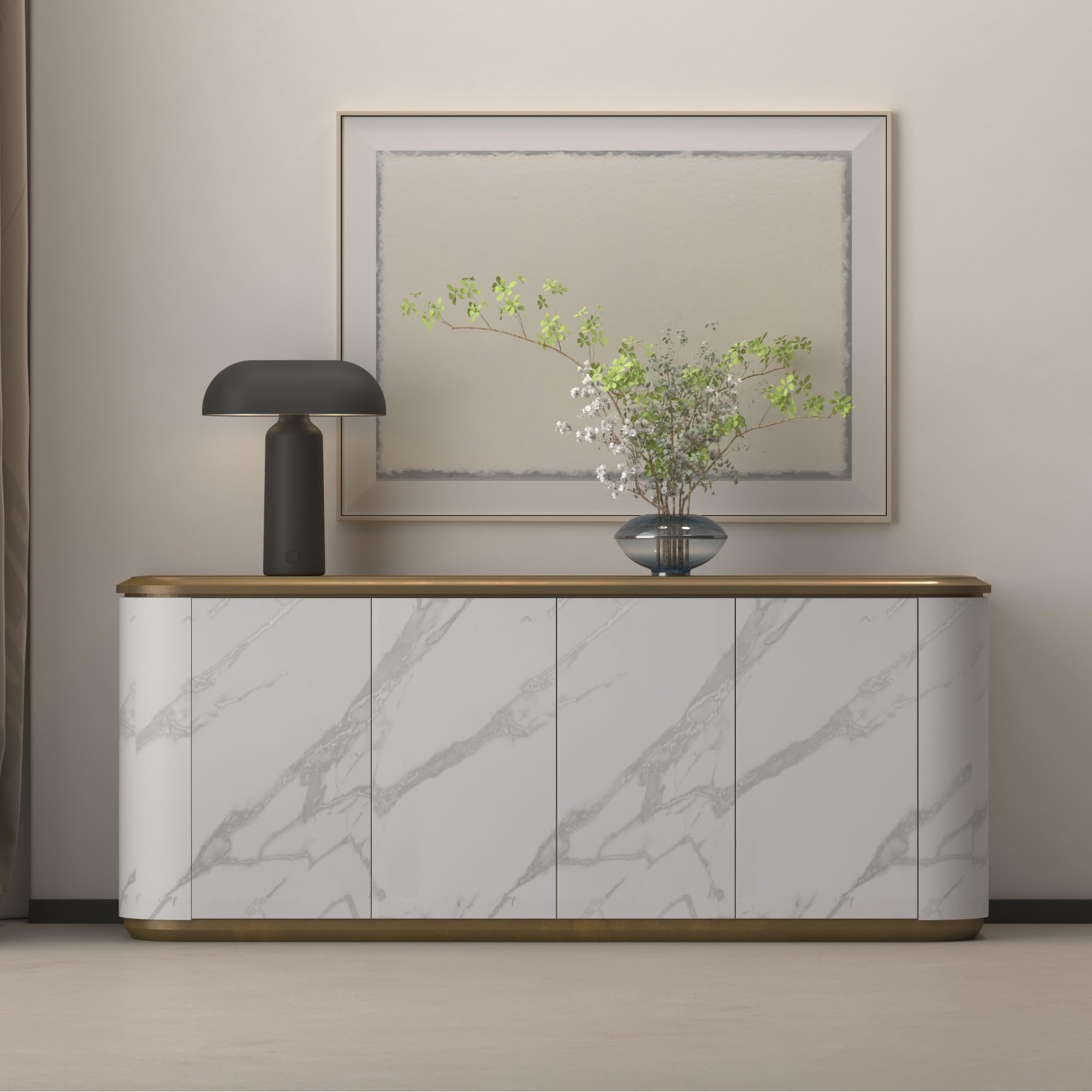 Carta da parati effetto marmo bianco opaco per piano di lavoro, impermeabile, effetto marmo, carta da parati autoadesiva rimovibile, 40,6 x 899,2 cm