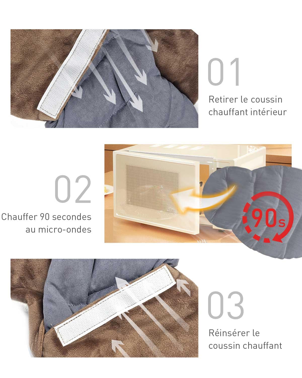 Loutre Bouillotte Micro-Onde Peluche | Coussin Chauffant Micro Onde | Bouillotte Regles Douloureuses Pour Femme | Chaleur et Douceur Coque amovible lavable