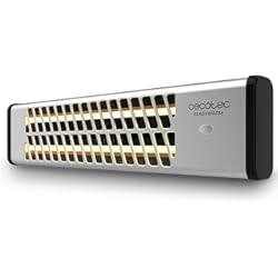 Cerámica Para Pared De Cuarto Cecotec Radiador Eléctrico Bajo Consumo Ready Warm 7000 Quartz Bath. 1200 W, Especial para Baños, Resistencia de cuarzo, Termostato regulable, 2 Niveles, Rejilla de Seguridad, IP24, 12 m2