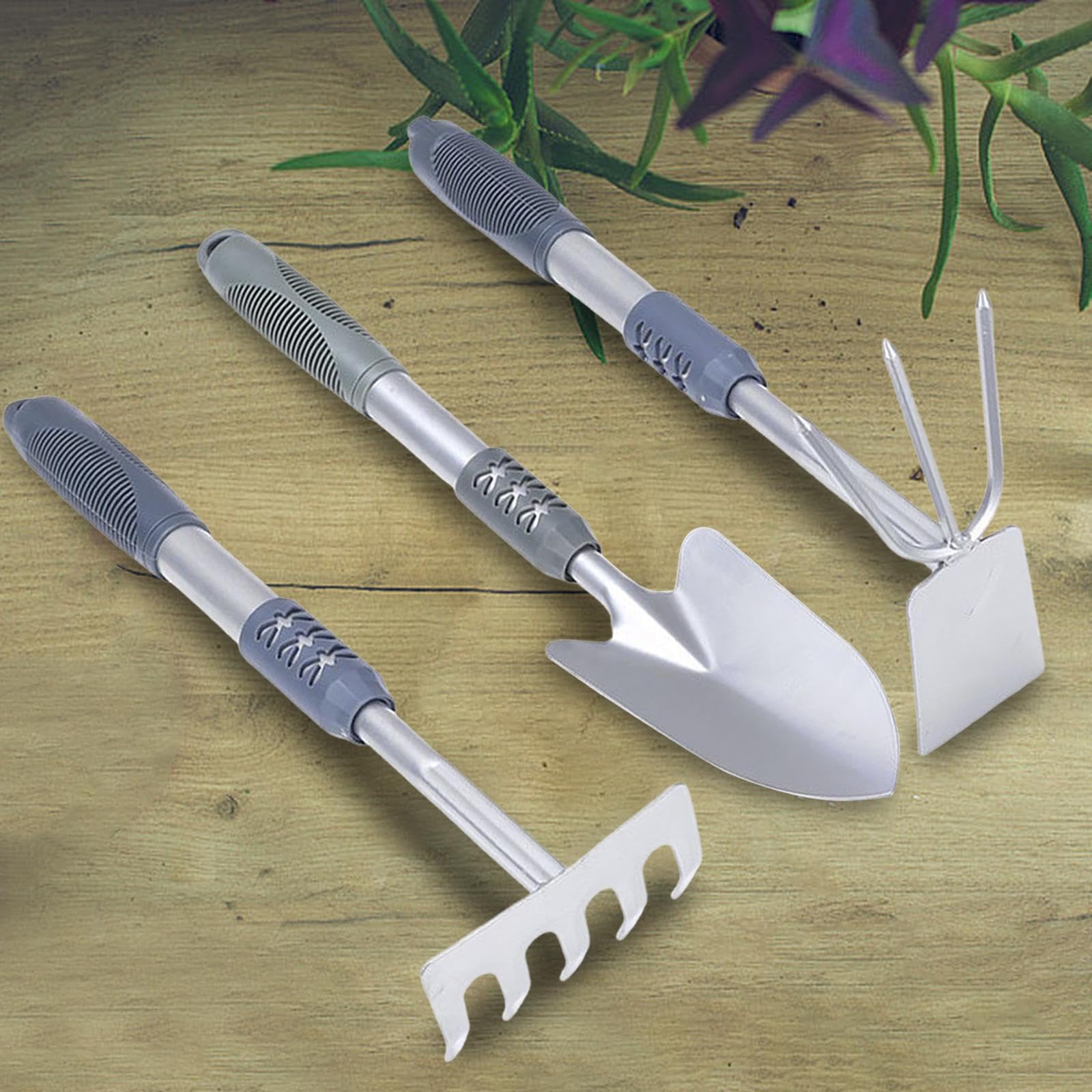 Attrezzi da giardinaggio Attrezzi da giardino Manico ergonomico Cazzuola da giardinaggio leggera Attrezzi manuali for piantare diserbo Scavare prato, 3 pezzi/784/1033 (Color : 3pcs)
