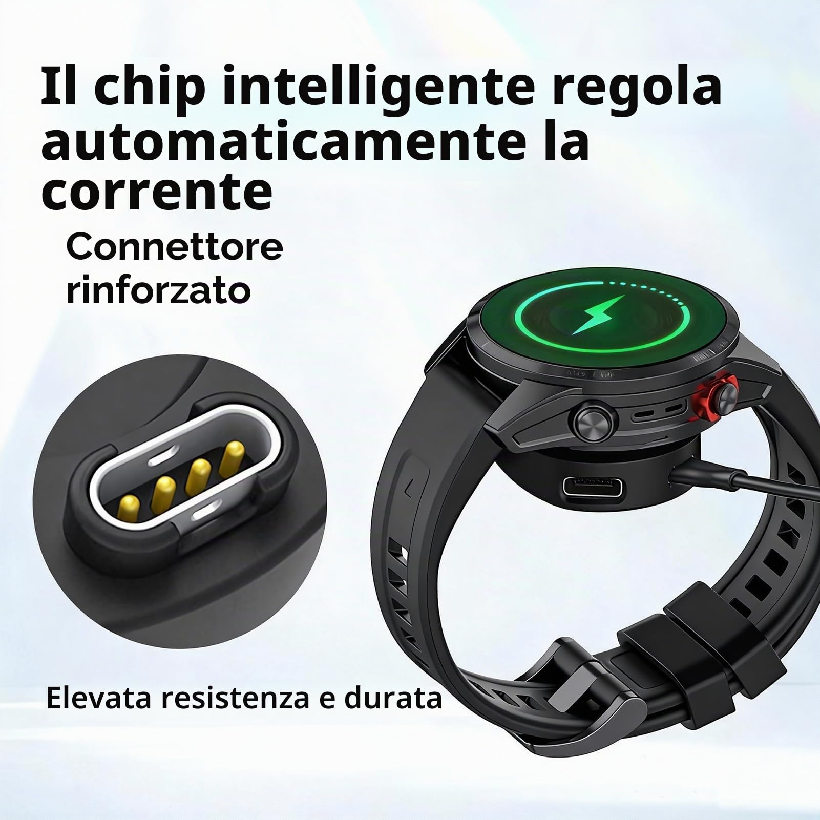 MoKo Adattatore di Ricarica per Garmin Watch 4Pack, Cavo di Ricarica Garmin USB C per Fenix 8/7/7X/7S/6,Forerunner 970/570/965/955/265/255/165/55,Vivoactive 5/4S,Venu 3S/2/SQ,Instinct,Epix, Nero