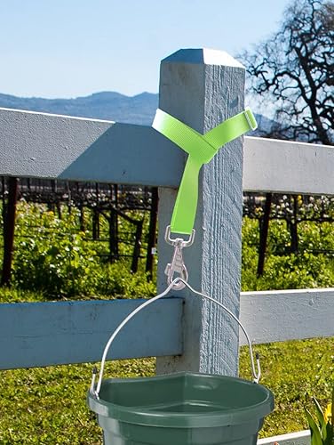Miniatura 9 de Correa ajustable de nailon para cubeta (paquete de 3) para redes de heno, cubos de agua, correa para colgar, comederos de caballos al aire libre