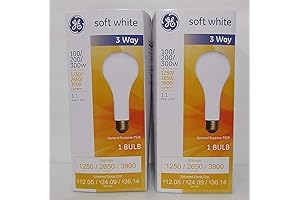 GE 3 Way Incandescent Mogul Base Bulbs 100/200/300 Watt PS25 Soft White 2 Pack